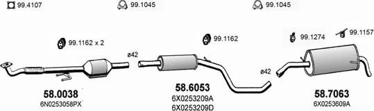 ASSO ART2586 - Система випуску ОГ autocars.com.ua