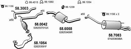 ASSO ART2598 - Система випуску ОГ autocars.com.ua