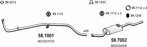 ASSO ART2607 - Система випуску ОГ autocars.com.ua