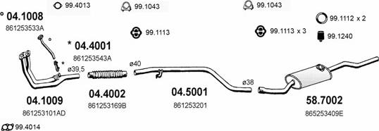ASSO ART2609 - Система випуску ОГ autocars.com.ua