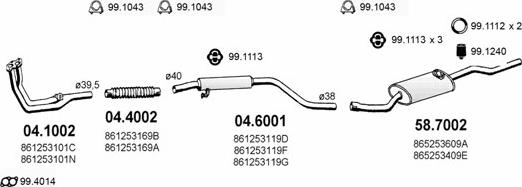 ASSO ART2619 - Система випуску ОГ autocars.com.ua