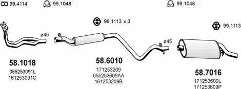 ASSO ART2644 - Система випуску ОГ autocars.com.ua