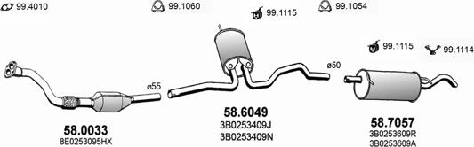 ASSO ART2655 - Система выпуска ОГ avtokuzovplus.com.ua