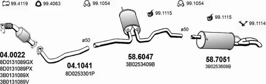 ASSO ART2658 - Система випуску ОГ autocars.com.ua