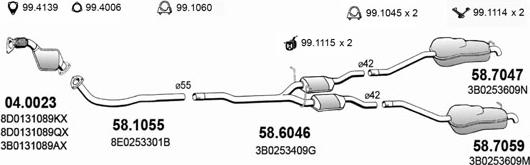 ASSO ART2662 - Система выпуска ОГ avtokuzovplus.com.ua