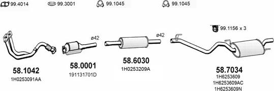 ASSO ART2684 - Система випуску ОГ autocars.com.ua