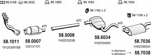 ASSO ART2691 - Система выпуска ОГ avtokuzovplus.com.ua