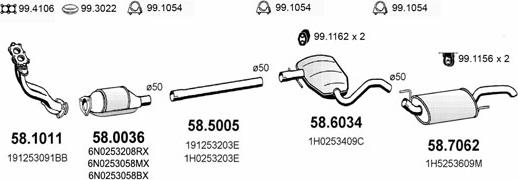 ASSO ART2693 - Система випуску ОГ autocars.com.ua