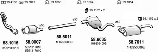 ASSO ART2709 - Система випуску ОГ autocars.com.ua