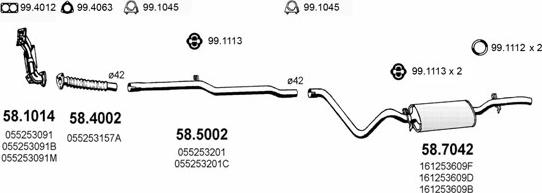 ASSO ART2713 - Система випуску ОГ autocars.com.ua