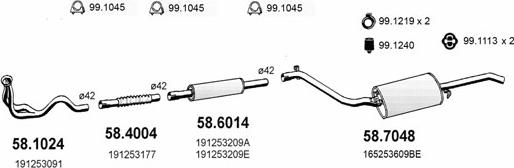ASSO ART2716 - Система випуску ОГ autocars.com.ua