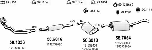 ASSO ART2722 - Система випуску ОГ autocars.com.ua