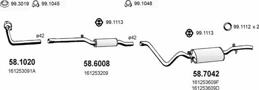 ASSO ART2726 - Система випуску ОГ autocars.com.ua