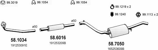 ASSO ART2728 - Система випуску ОГ autocars.com.ua