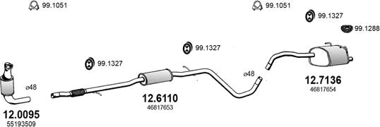 ASSO ART2742 - Система випуску ОГ autocars.com.ua