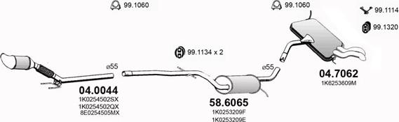 ASSO ART2758 - Система випуску ОГ autocars.com.ua