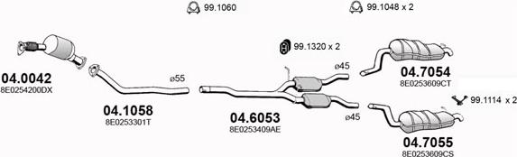 ASSO ART2762 - Система випуску ОГ autocars.com.ua