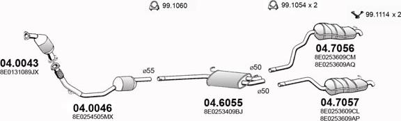 ASSO ART2764 - Система випуску ОГ autocars.com.ua