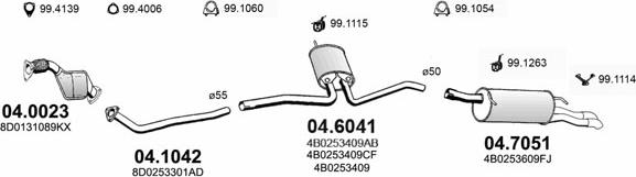 ASSO ART2766 - Система выпуска ОГ avtokuzovplus.com.ua