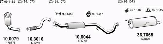 ASSO ART2782 - Система випуску ОГ autocars.com.ua