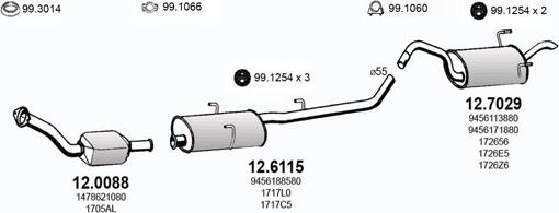 ASSO ART2790 - Система выпуска ОГ avtokuzovplus.com.ua