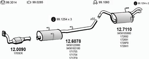 ASSO ART2793 - Система випуску ОГ autocars.com.ua