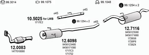 ASSO ART2796 - Система випуску ОГ autocars.com.ua