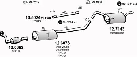 ASSO ART2798 - Система випуску ОГ autocars.com.ua