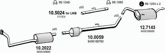 ASSO ART2799 - Система випуску ОГ autocars.com.ua