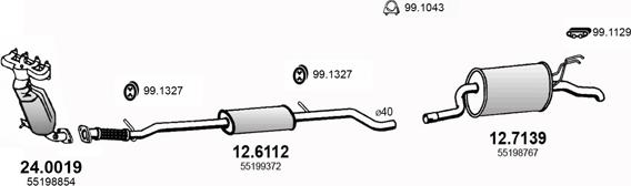 ASSO ART2810 - Система випуску ОГ autocars.com.ua