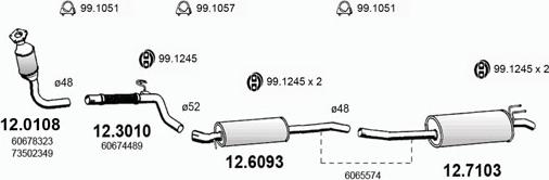 ASSO ART2814 - Система випуску ОГ autocars.com.ua