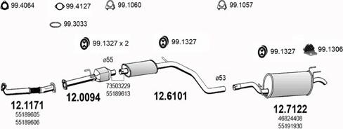 ASSO ART2823 - Система випуску ОГ autocars.com.ua