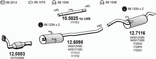 ASSO ART2825 - Система випуску ОГ autocars.com.ua