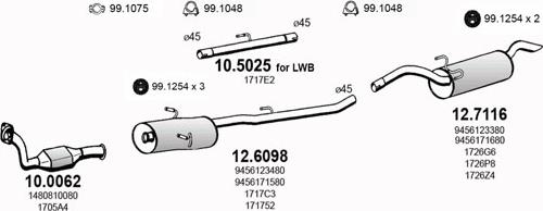 ASSO ART2826 - Система випуску ОГ autocars.com.ua