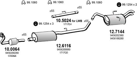 ASSO ART2831 - Система випуску ОГ autocars.com.ua