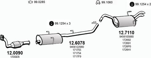 ASSO ART2835 - Система випуску ОГ autocars.com.ua