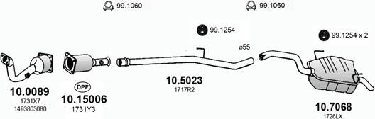 ASSO ART2837 - Система випуску ОГ autocars.com.ua