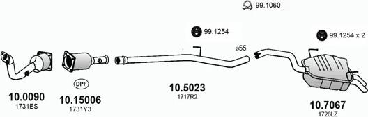 ASSO ART2839 - Система випуску ОГ autocars.com.ua