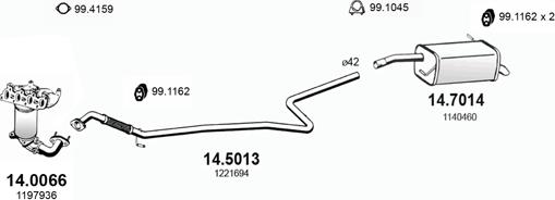 ASSO ART2840 - Система випуску ОГ autocars.com.ua