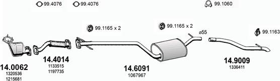 ASSO ART2844 - Система випуску ОГ autocars.com.ua