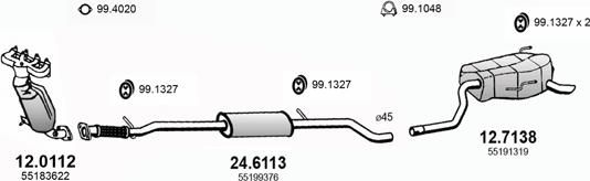 ASSO ART2851 - Система выпуска ОГ avtokuzovplus.com.ua