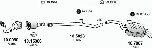 ASSO ART2853 - Система випуску ОГ autocars.com.ua