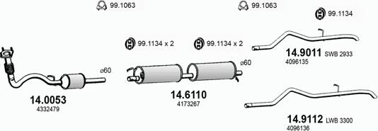 ASSO ART2887 - Система выпуска ОГ avtokuzovplus.com.ua