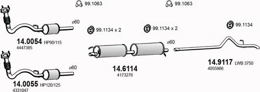 ASSO ART2891 - Система выпуска ОГ avtokuzovplus.com.ua