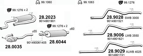 ASSO ART2900 - Система випуску ОГ autocars.com.ua