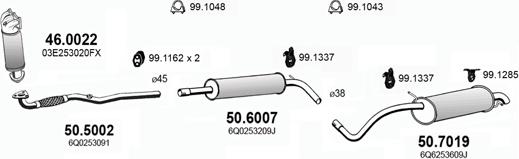 ASSO ART2914 - Система выпуска ОГ avtokuzovplus.com.ua