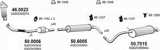 ASSO ART2915 - Система випуску ОГ autocars.com.ua