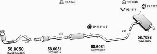 ASSO ART2943 - Система випуску ОГ autocars.com.ua