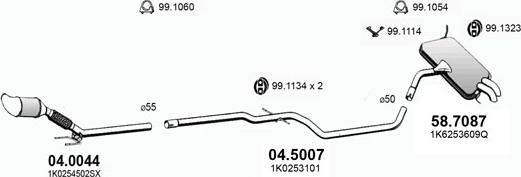 ASSO ART2946 - Система випуску ОГ autocars.com.ua