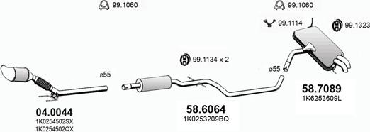 ASSO ART2947 - Система випуску ОГ autocars.com.ua